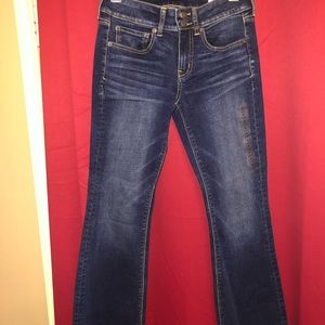 Artist flare dark waves American Eagle jeans
